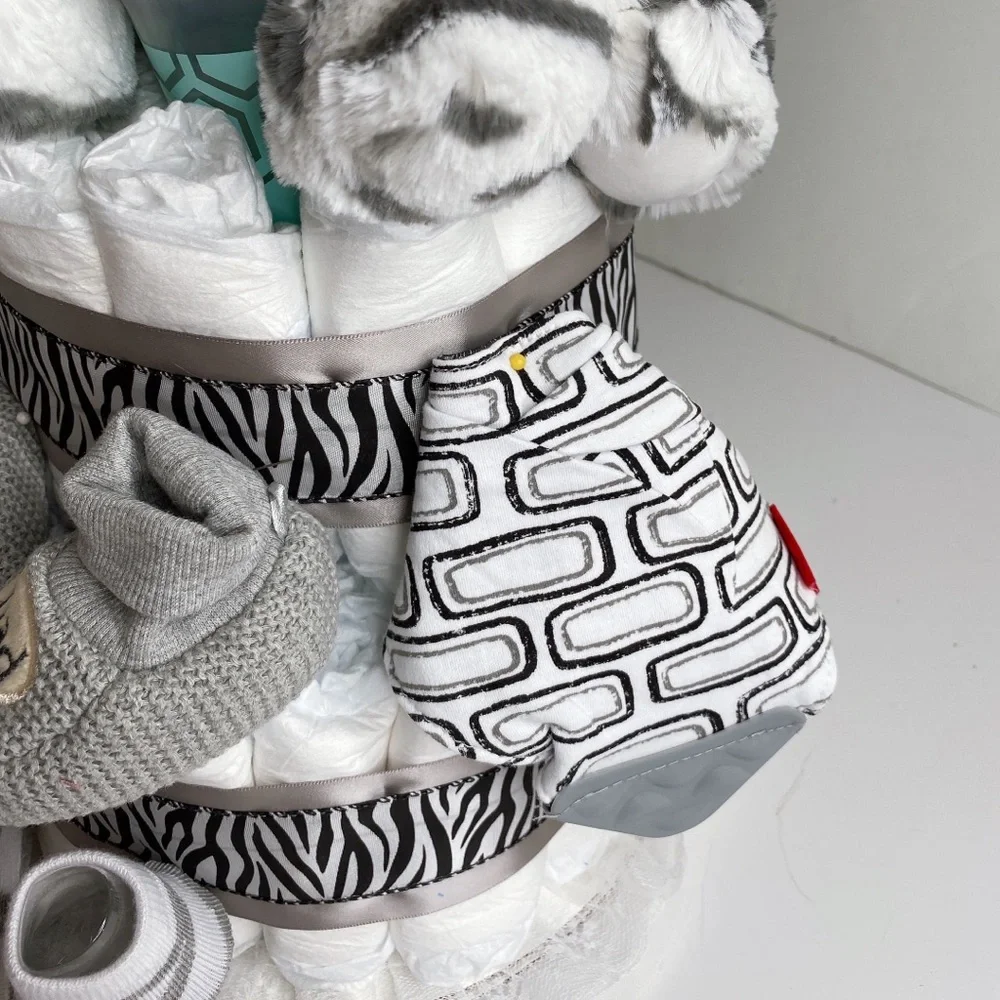 Zebra Diaper Cake